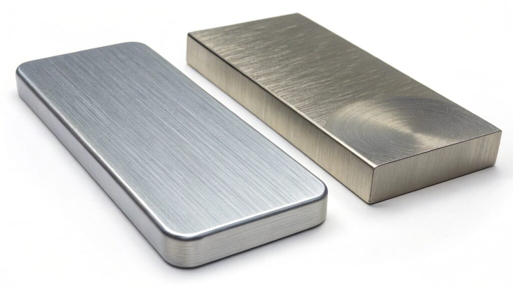 alt text: Comparison image showing pure aluminum vs. an aluminum alloy structure